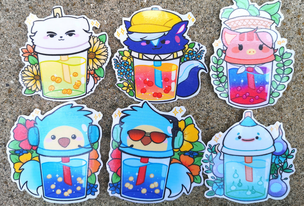 Animal Crossing NPC Boba Tea Stickers Set 2