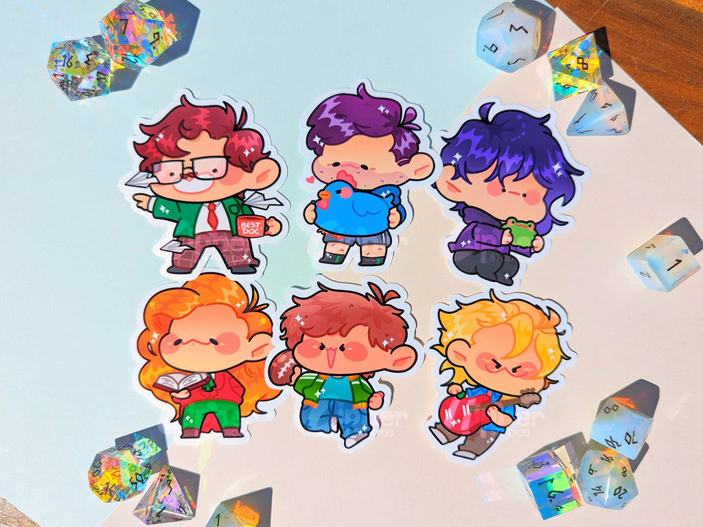 Stardew Bachelors: Left to Right Top: Harvey, Shane, Sebastian Bottom: Elliot, Alex, Sam