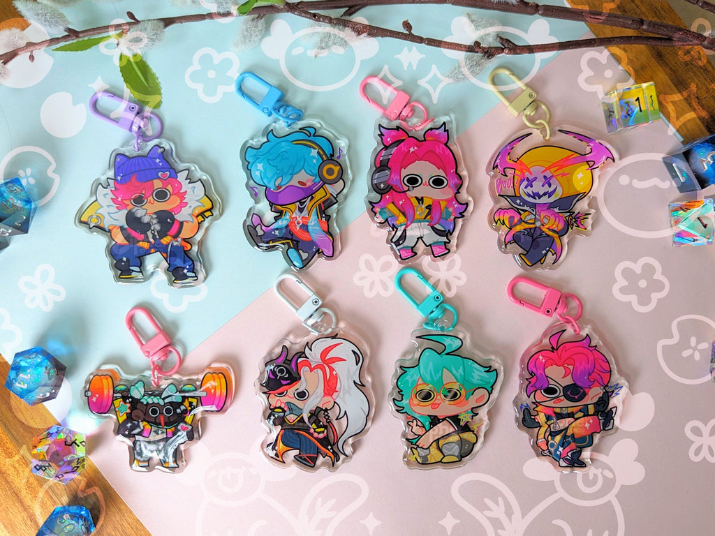 HEARTSTEEL Keychain | 2.3" Charms ft. Ezreal, Sett, Aphelios, K'Sante, Kayn, Yone