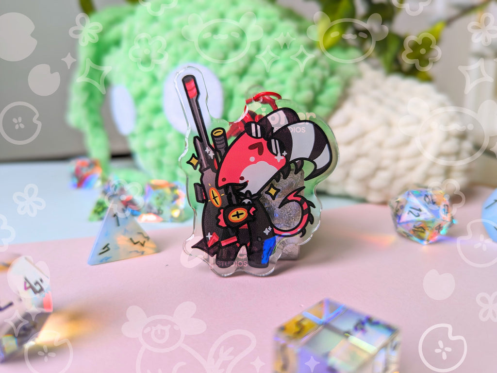 Helluva Boss Inspired Keychain | 2.3" Charms ft. Blitzo & Stolas, Stolitz