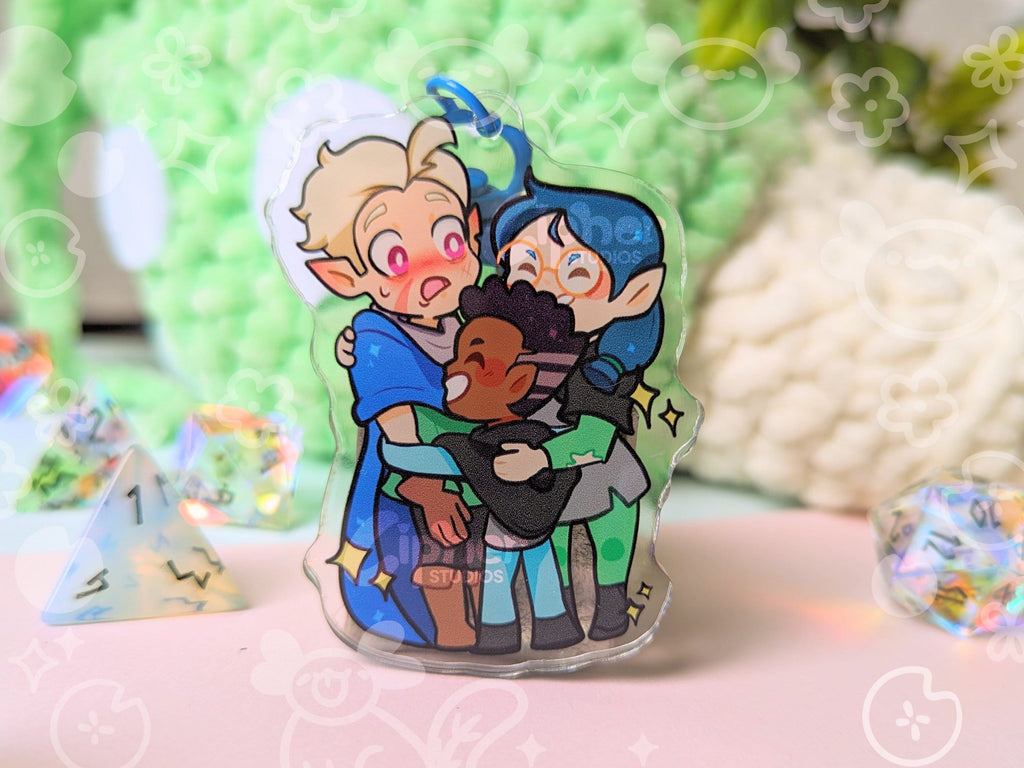 2.3" Group Hug Keychain/Charm! [Hunter, Willow & Gus] The Owl House