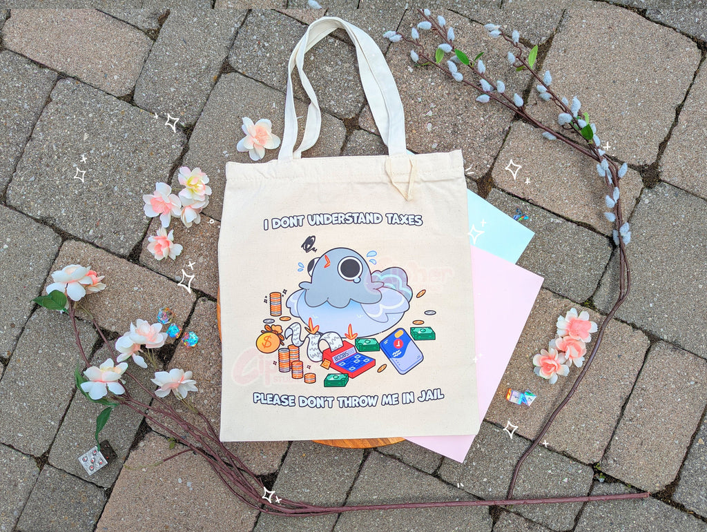 TOTE BAG || "I don't understand taxes. Please don't throw me in jail." Pigeon Bag