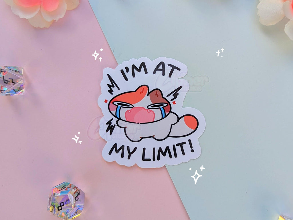 I&#39;M AT MY LIMIT cat sticker