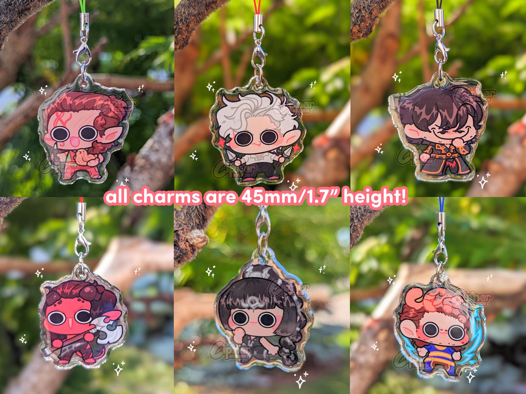 Baldur's Gate 3 Inspired Mini Phone Charms! [Ft. Astarion, Karlach, Gale, Shadowheart, Halsin & Gortash] BG3