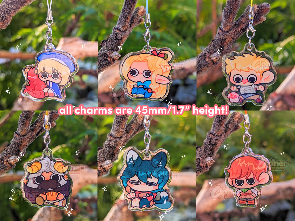 Dungeon Meshi Inspired Mini Phone Charms! [Ft. Itsuzumi, Senshi, Chilchuck, Falin, Laois, & Marcille]