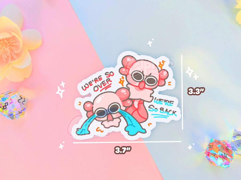We're So Over, We're So Back Axolotl Sticker
