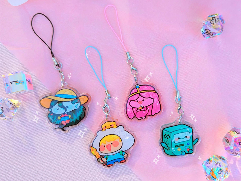 Adventure Time: Marceline, Finn, Bubblegum & BMO phone charms