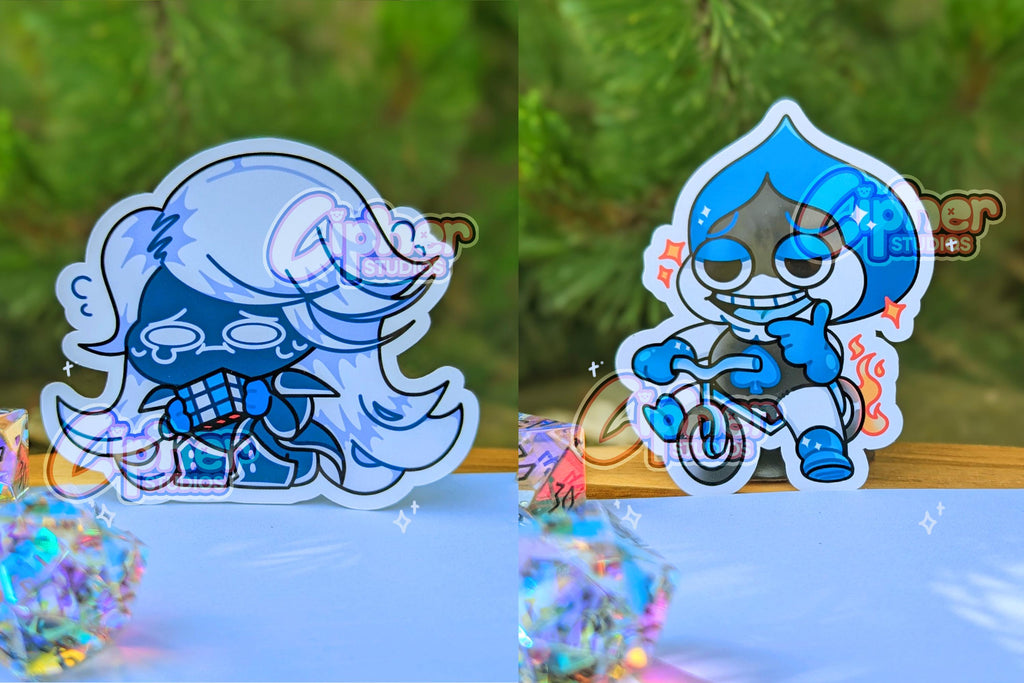 DELTARUNE Inspired Stickers! [Ft. Kris, Susie, Ralsei, Rouxls Kaard, Lancer, Noelle, Berdly, Queen, Spamton, Mr. Tenna, Lanino & Elnina!]