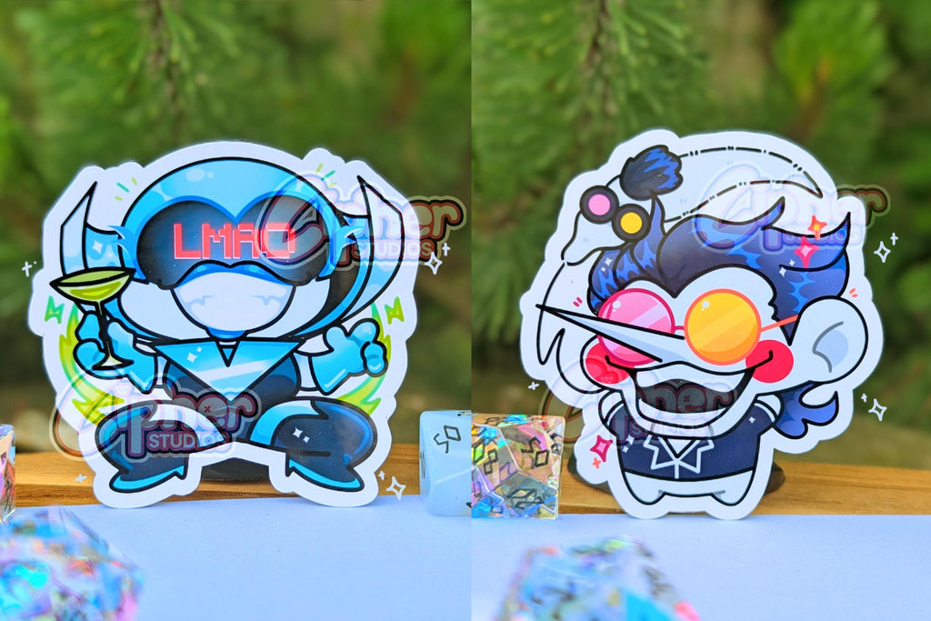 DELTARUNE Inspired Stickers! [Ft. Kris, Susie, Ralsei, Rouxls Kaard, Lancer, Noelle, Berdly, Queen, Spamton, Mr. Tenna, Lanino & Elnina!]