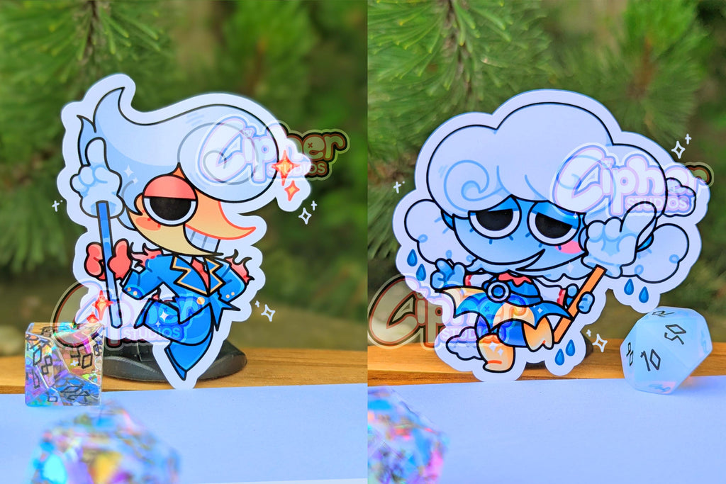 DELTARUNE Inspired Stickers! [Ft. Kris, Susie, Ralsei, Rouxls Kaard, Lancer, Noelle, Berdly, Queen, Spamton, Mr. Tenna, Lanino & Elnina!]
