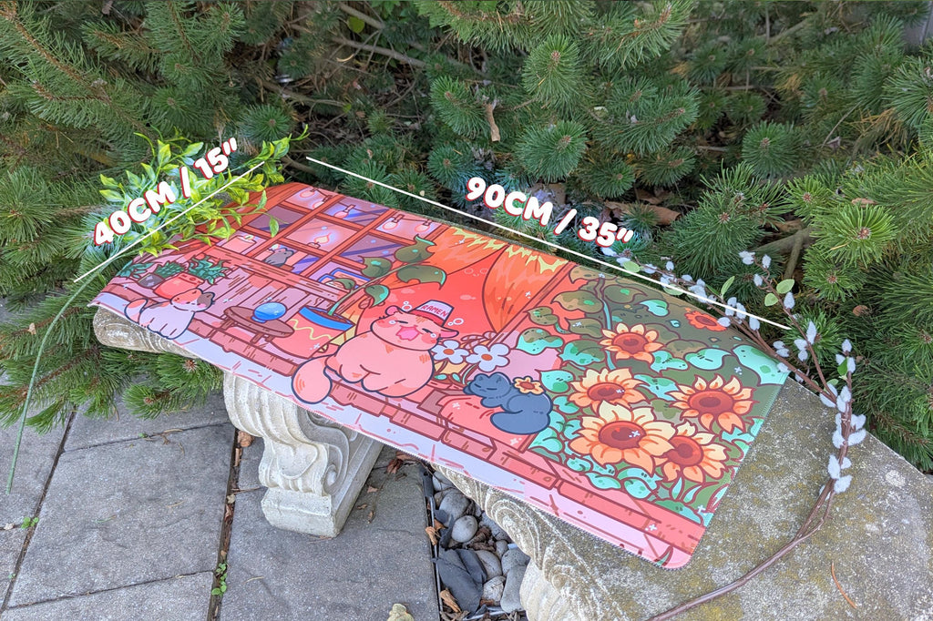 DESKMAT || Cat Cottage Mousepad [90CM x 40CM x 3MM]