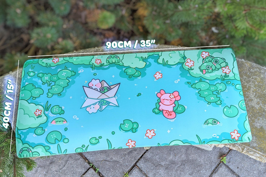 DESKMAT || Froggy Pond Mousepad [90CM x 40CM x 3MM]
