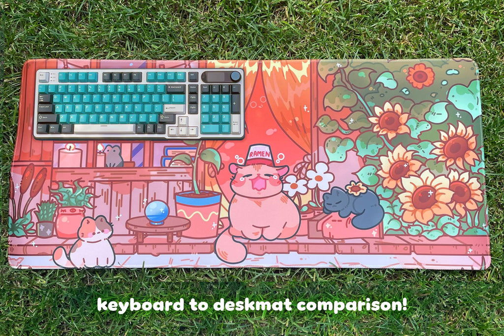 DESKMAT || Cat Cottage Mousepad [90CM x 40CM x 3MM]