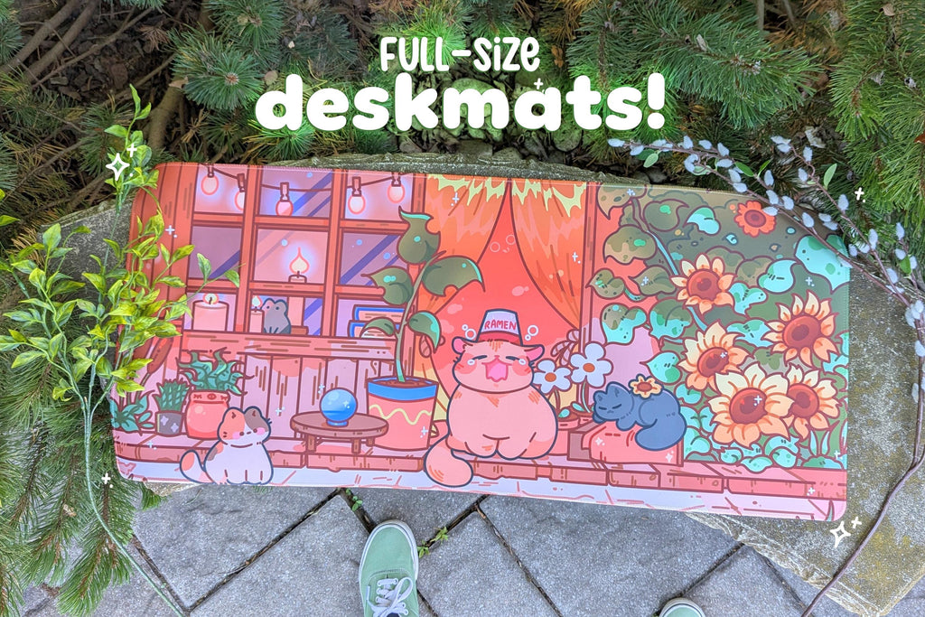DESKMAT || Cat Cottage Mousepad [90CM x 40CM x 3MM]