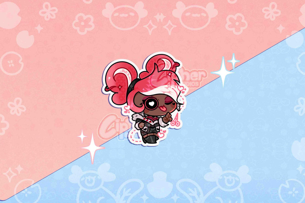 Hazbin Hotel Inspired Stickers ft Sir Pentious, Niffty, Lute, Velvette, Emily, Cherri, Baxter & Abel