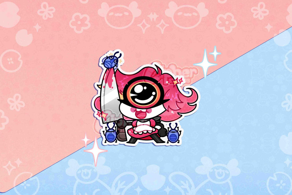 Hazbin Hotel Inspired Stickers ft Sir Pentious, Niffty, Lute, Velvette, Emily, Cherri, Baxter & Abel