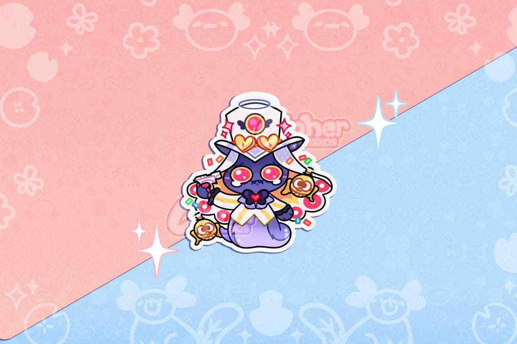 Hazbin Hotel Inspired Stickers ft Sir Pentious, Niffty, Lute, Velvette, Emily, Cherri, Baxter & Abel