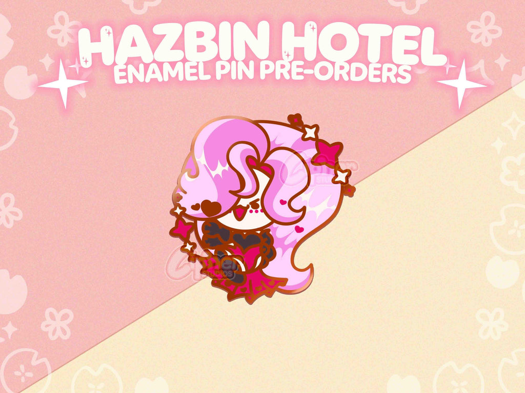 PREORDER || Hazbin Hotel Inspired Enamel Pins Ft. Vox, Lucifer, Alastor, Husk & Angeldust