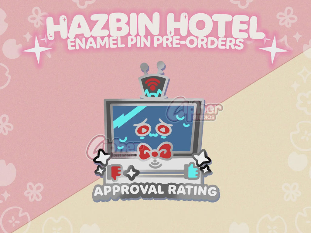 PREORDER || Hazbin Hotel Inspired Enamel Pins Ft. Vox, Lucifer, Alastor, Husk & Angeldust