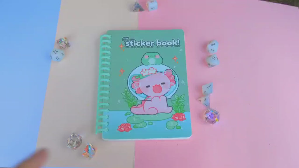 Ocean Adventure Sticker Book ft. Re-useable Sticker Paper and Openable Rings