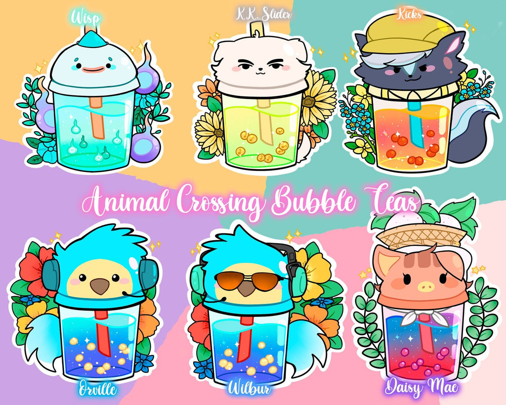 Animal Crossing NPC Boba Tea Stickers Set 2