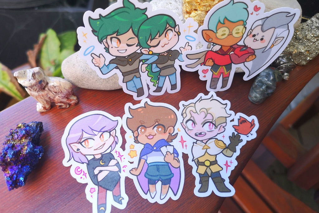 The Owl House [SET 3] Inspired Stickers ft: Luz, Amity, Hunter, Raine, Eda, Edric & Emira !