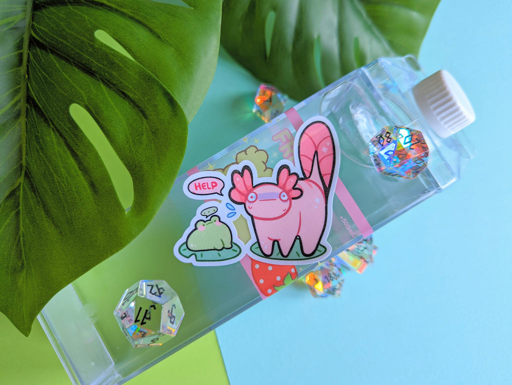 Axolotl & Frog Friend Stickers! [Ft. Aiden and Flynn!] Best Friends