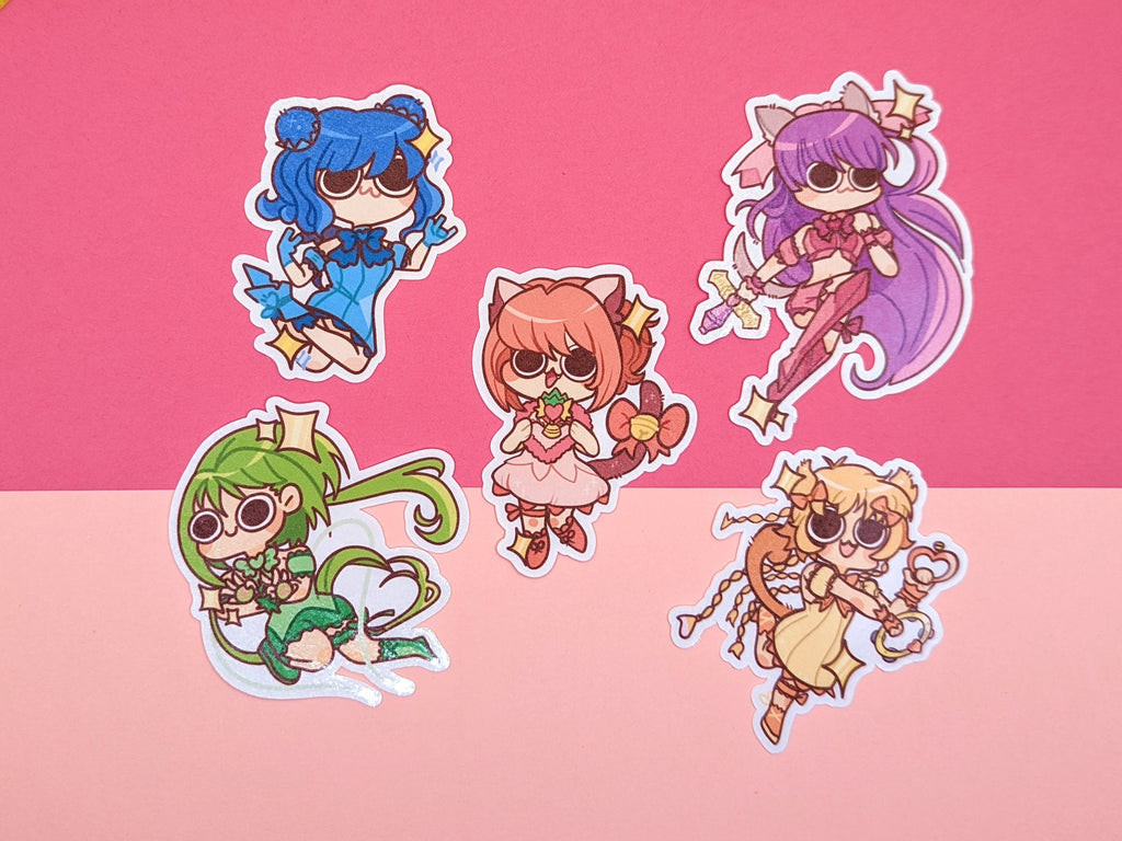 Tokyo Mew Mew! / Mew Mew Power! Inspired Stickers [Ft. Ichigo, Minto, Retasu, Pudding, Zakuro]