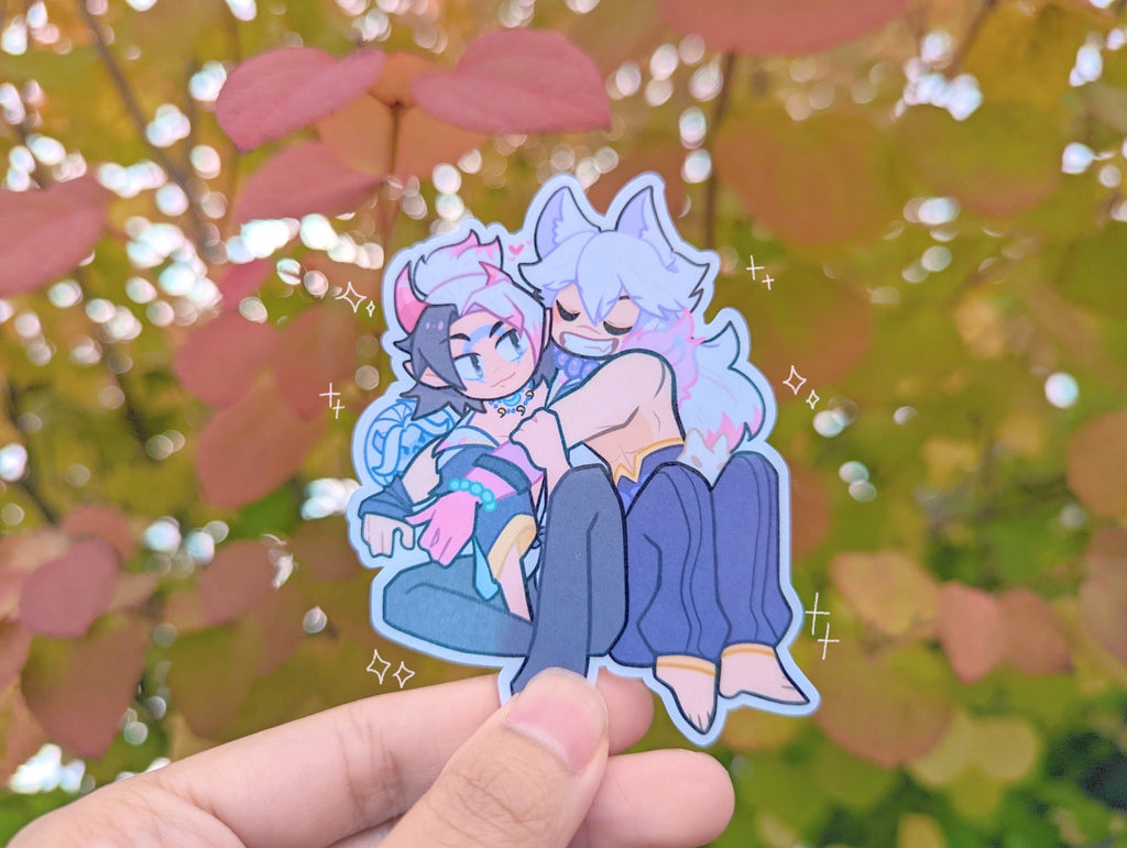 Spirit Blossom Sett & Aphelios Sticker [Ft. SettPhel] League of Legends Inspired