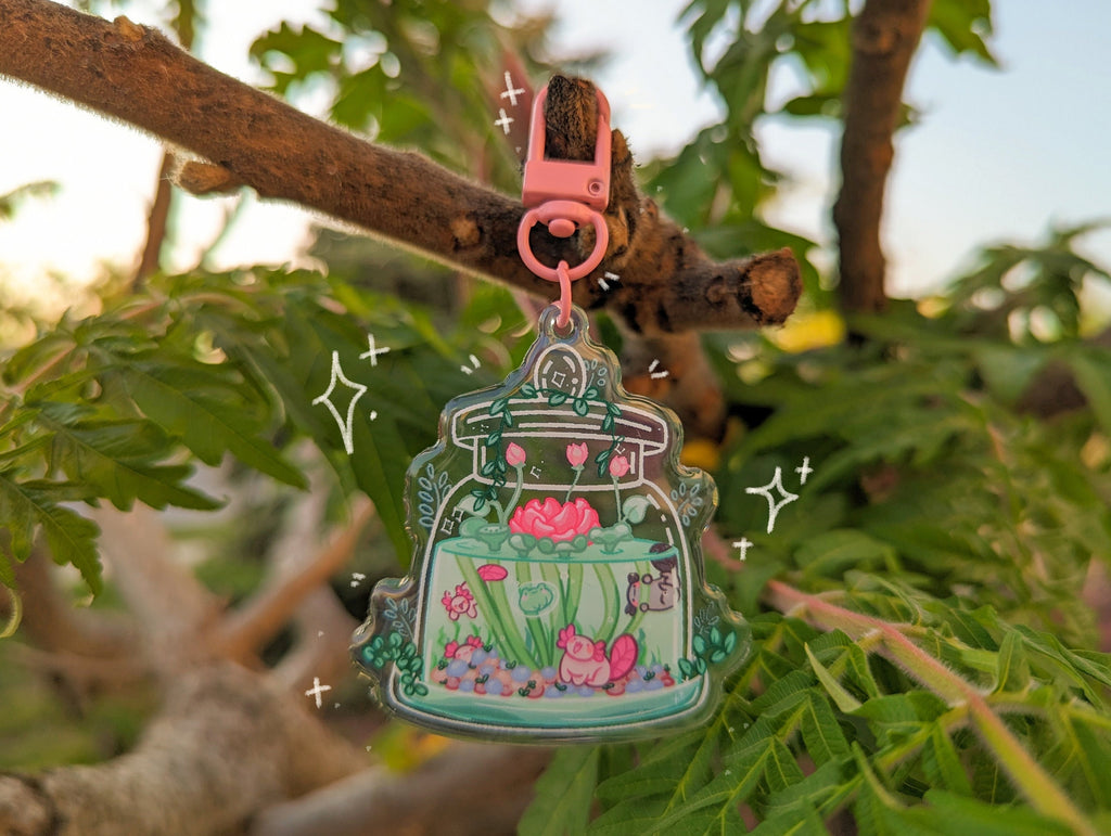 Axolotl Jar Terrarium Acrylic Charm! [Axolotl, Frog, Calico Charms]